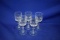 (5) CRYSTAL GLASS WINE GLASSES