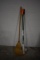 (4) ASSORTED BROOMS & MOPS