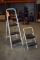 WHITE/BLACK COSCO STEP LADDER, WHITE/BLACK TRICAM