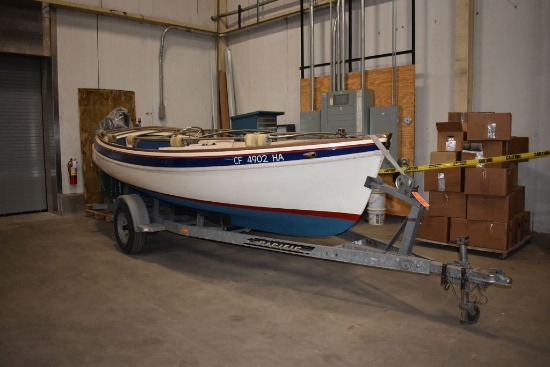(CIRCA 1981) DUFFY 18' ELECTRIC W/1990 PACIFIC TRAILER,