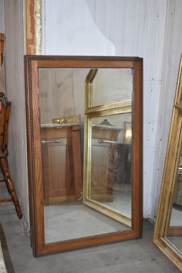 WOOD FRAMED MIRROR, 32" X 52", PICTURE IS REPRESENTATIVE