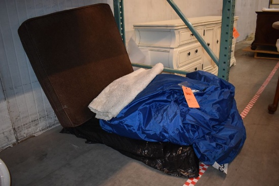 MISC. ITEMS: POUCH COUCH, VINYL MATTRESS,