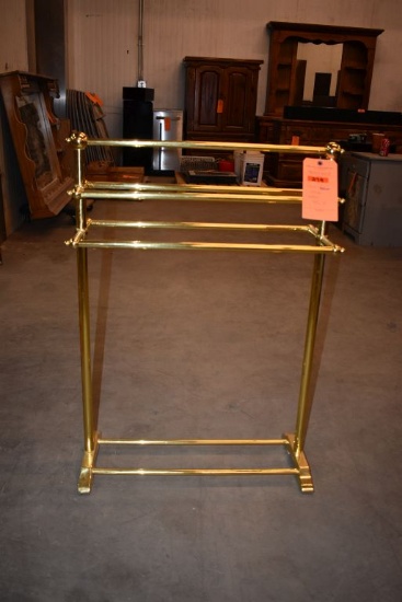 GOLD QUILT STAND, APPROX. 34"H