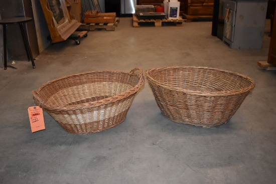 (2) OVAL LAUNDRY BASKETS