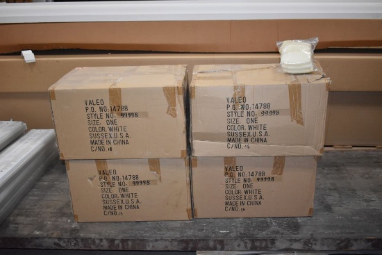 (4) BOX OF VALEO SLIP ON SPONGE COVERS, WHITE, STYLE