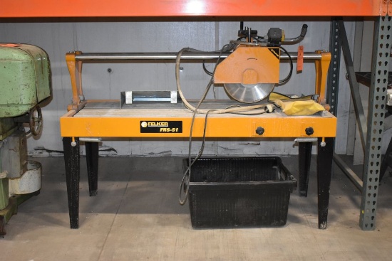 FELKER FRS-51 WET/DRY TILE SAW, 14" BLADE