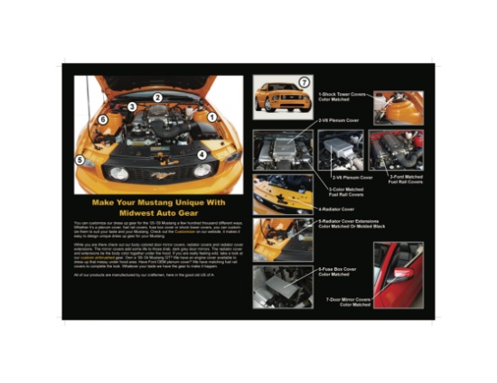 MIDWEST AUTO GEAR MUSTANG PLENUM COVERS,