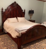HENREDON KING SIZE HEADBOARD, FRAME & SIDE RAILS