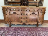 ANTIQUE PROVENCAL MARBLE TOP BUFFET, 2208-09461,