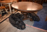 ROUND WOODEN TABLE, 58