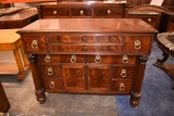 MAHOGANY HENREDON DRESSER, 10 DRAWERS, 2 DOORS,
