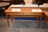 HARDEN WOODEN TABLE W/2 DRAWERS, 17