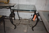BLACK IRON METAL BASE TABLE, 1