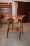 WOODEN TABLE, CLAW FEET, 24