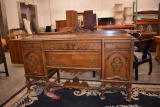 WOODEN BUFFET, 4 DRAWERS, 2 DOORS, 21 X 71