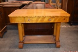MAPLE LIBRARY WOODEN TABLE W/1 DRAWER, 26
