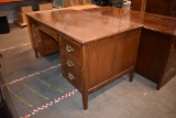 WOODEN DESK, 6 DRAWERS, 32