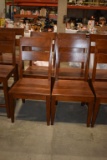 (4) CRATE & BARREL MANGO WOOD FURNITRE BASQUE HONEY