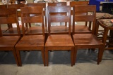 (6) CRATE & BARREL MANGO WOOD FURNITURE BASQUE HONEY