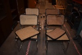 (4) MARCEL BREUER CANTILEVER CHAIRS, EXTRA SEAT/BACK FOR REPAIR