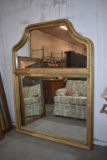 LARGE GOLD WOOD BASE FRAMED MIRROR, 50
