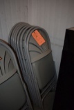 (8) GRAY METAL FOLDING CHAIRS