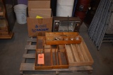 MISC. ITEMS ON PALLET: SPACE HEATER, CARPET REMNANT,