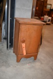 SMALL WOODEN SINGLE DOOR CABINET, 15