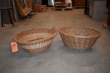 (2) OVAL LAUNDRY BASKETS
