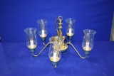 (2) GOLD CORDELIA CHANDELIERS, 21