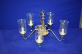 (2) GOLD CORDELIA CHANDELIERS, 21