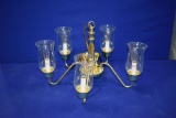 (2) GOLD CORDELIA CHANDELIERS, 21