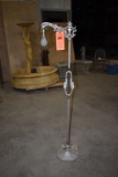 ANTIQUE SILVER FLOOR LAMP, 1 BULB, APPROX. 60