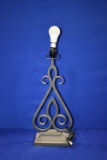 RUSTIC IRON LAMP, APPROX. 26
