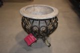 HERITAGE COLLECTION METAL PLANT HOLDER W/PLANT HOLDER