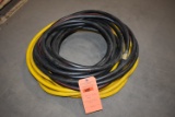 (1) YELLOW GARDEN HOSE, (1) BLACK GARDEN HOSE