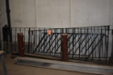 (4) PIECES OF METAL FENCING, BLACK