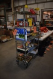 FREEZER STYLE SHELVING UNIT, ON CASTERS, 3' X 14