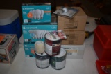 (6) NEW IN BOX, ASSORTED LED LIGHT BULBS, (3) QUARTS