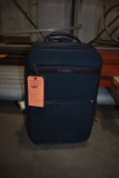 SAMSONITE NAVY BLUE SUITCASE, APPROX. 26