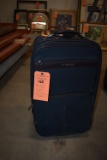 SAMSONITE NAVY BLUE SUITCASE, APPROX. 26