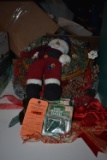 (3) CHRISTMAS WREATHS, (3) WOODEN CHRISTMAS