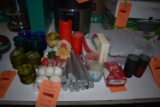 ASSORTED CANDLES, CANDLE HOLDERS, ETC.