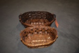 (2) WOVEN BASKETS, APPROX. 6