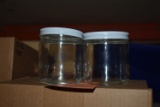 (3) NEW IN BOX, JARS W/WHITE LIDS, 12 PER BOX, 16 OZ.