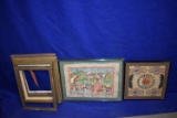 (3) GOLD/BRASS COLORED/WOOD FRAMES, APPROX. 14