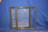 (2) BLACK/MAROON FRAMES W/PLASTIC PICTURE PROTECTIVE INSERT,