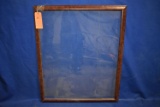 DARK CHERRY WOODEN FRAME W/PLASTIC PROTECTIVE PIECE,