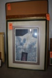 TIGER TOO, GOLD & BLACK FRAME PRINT, APPROX. 50