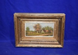 GOLD FRAMED PAINTING, APPROX. 13
